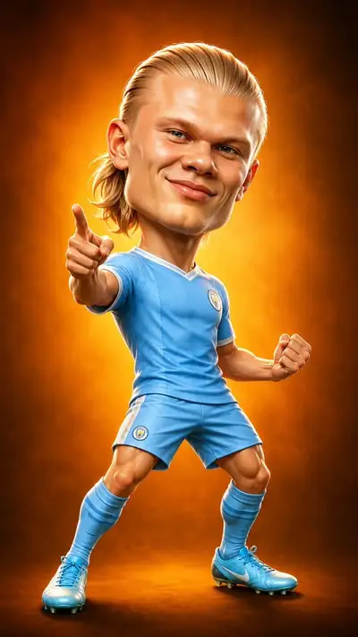 Football icon sports poster: realism plus caricature mix (GPT Image 2)