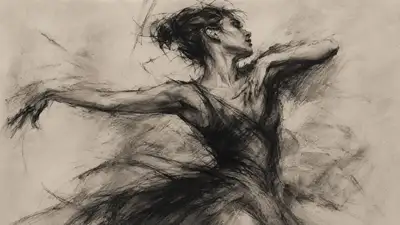 Prompt de dessin au charbon expressif