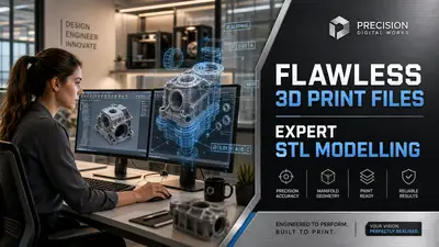 3D printing and STL modelling service advertisement banner