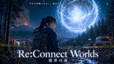 Anime Movie Poster: Night Forest with Giant Light Sphere