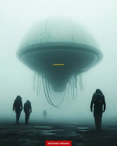 Minimalist Sci-Fi Magazine Cover
