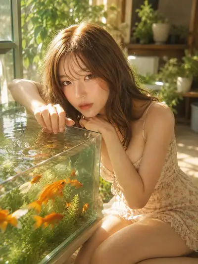 Afternoon Touching a Goldfish Bowl