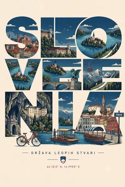 Modern Vector Travel Poster with Scenic Lettering