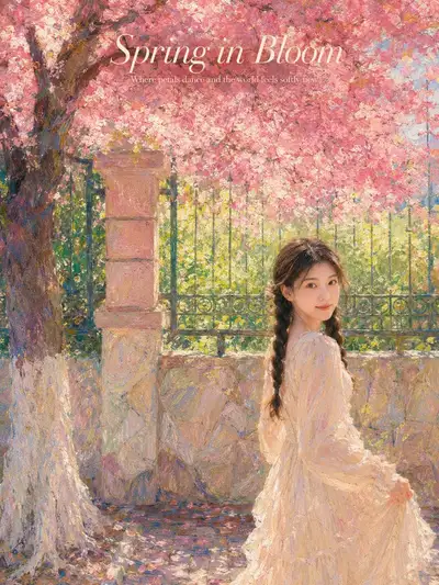Impressionist Spring Oil-Painting Portrait Prompt