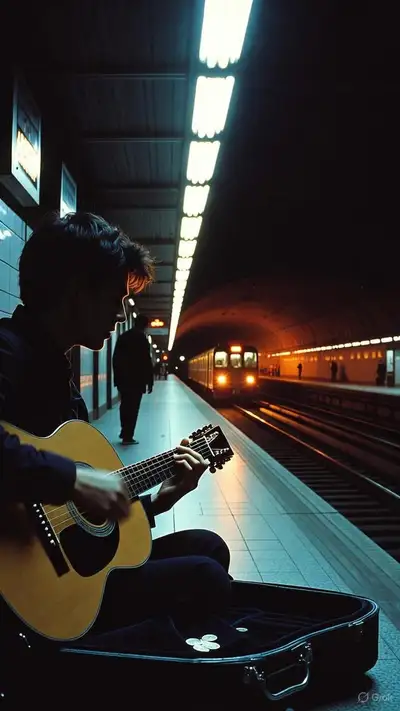 Subway Busker Cinematic Portrait