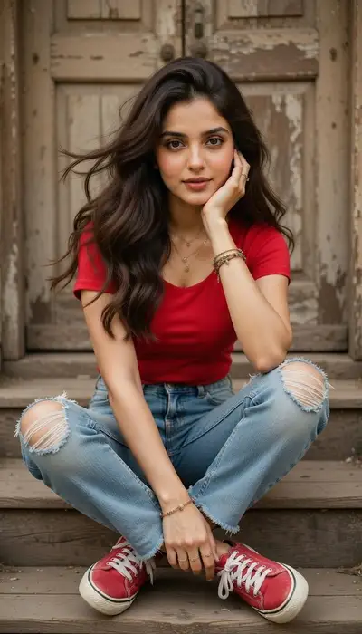 Ultra-Realistic Editorial Portrait of Young Woman