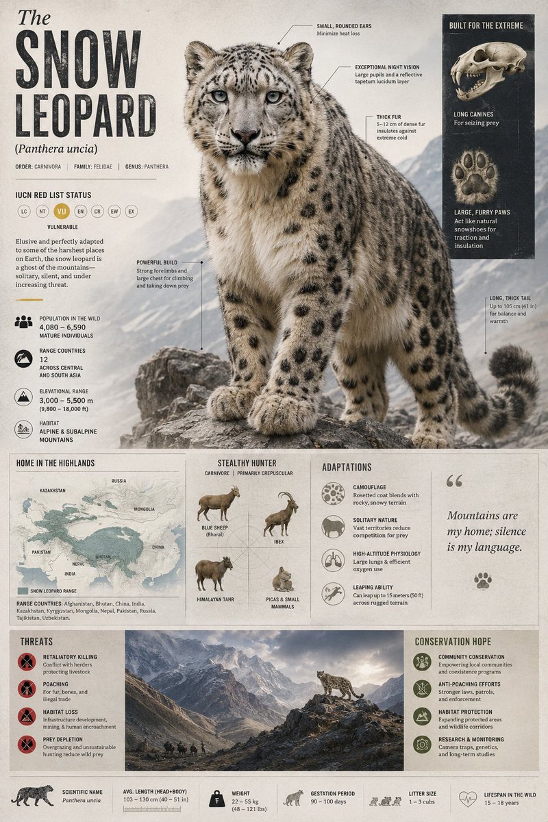 Endangered species wildlife infographic (GPT Image 2)