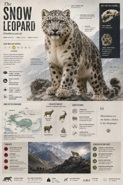 Endangered species wildlife infographic (GPT Image 2)