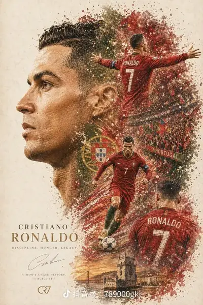 Poster de colagem esportiva cinematográfica para qualquer atleta