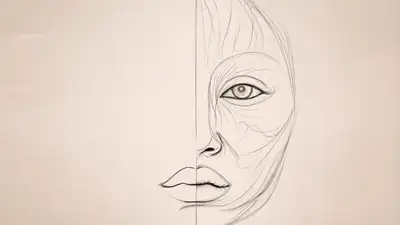 Half-Sketch Half-Human Portrait Transition
