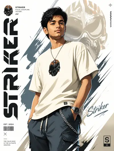 Anime Character Streetwear Graphic Poster Template