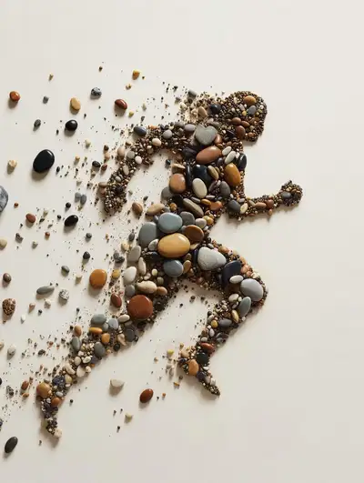 Pebble Runner Stone Mosaic Art Prompt