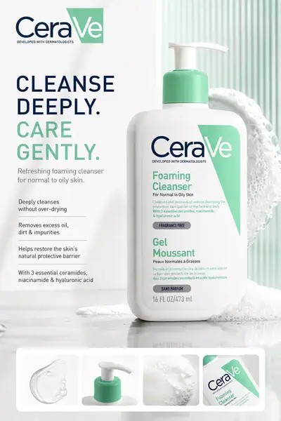 Gerador automático de anúncios premium FMCG para qualquer foto de produto