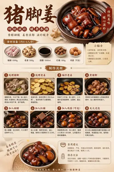 Food preparation poster template for any dish