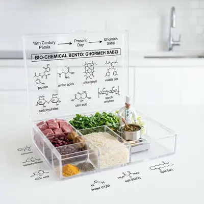 Dekonstruiertes Küchen-Laborkit mit chemischen Formeln