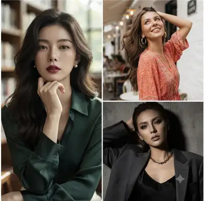 Three-Style Fashion Portrait Collage