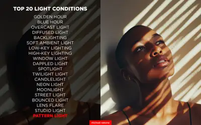 Pattern Light Cinematic Portrait