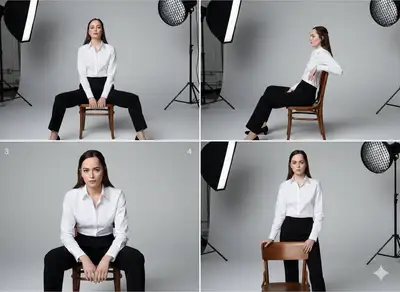 Professional Fashion Studio Portrait Collage
