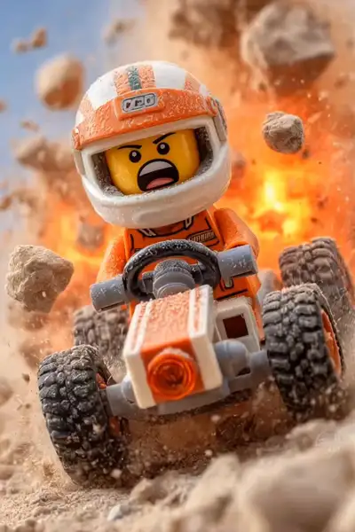 Lego Racer Jungle Volcano Chase