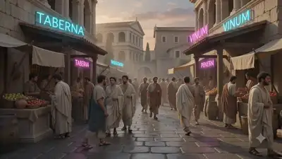 Ancient Rome Cyberpunk Market