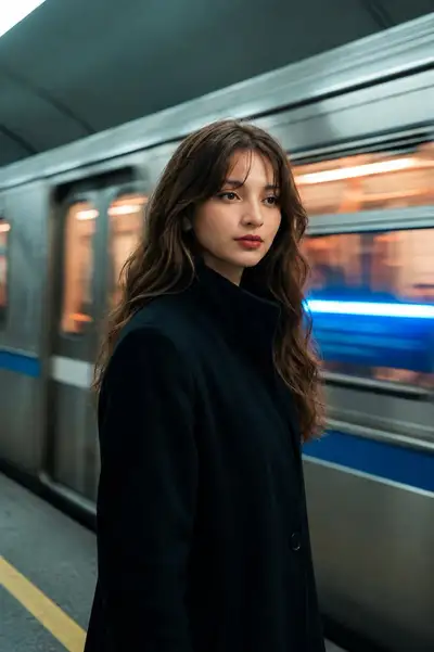 Cinematic Subway Portrait Prompt