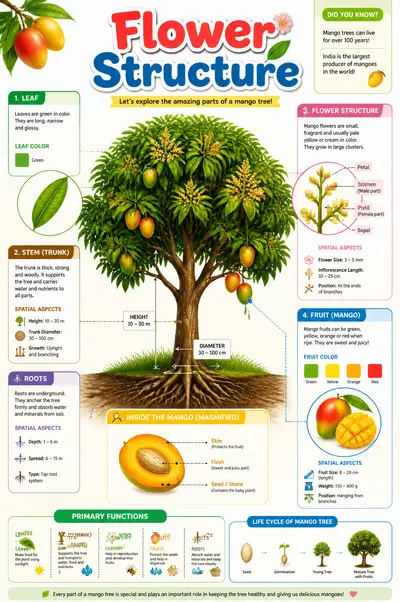 Educational Plant Anatomy Infographic