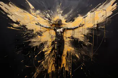 Prompt de peinture à l'encre tachée