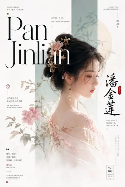 极简杂志封面编辑视觉生成器模板