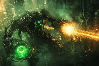 Mechanical Melee Mayhem Art Prompt