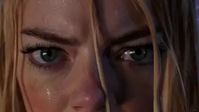Rubia heroína contra nueve ninjas secuencia de video