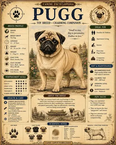 Vintage Encyclopedia Dog Breed Poster