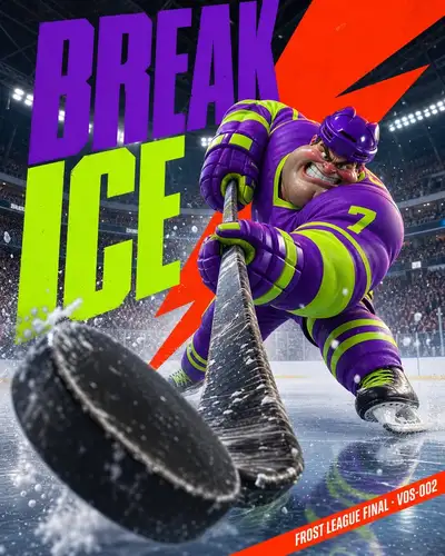 Mixed-Dimension Composite Sports Poster Prompt