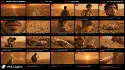 Cinematic Coca-Cola One-Take Journey Storyboard
