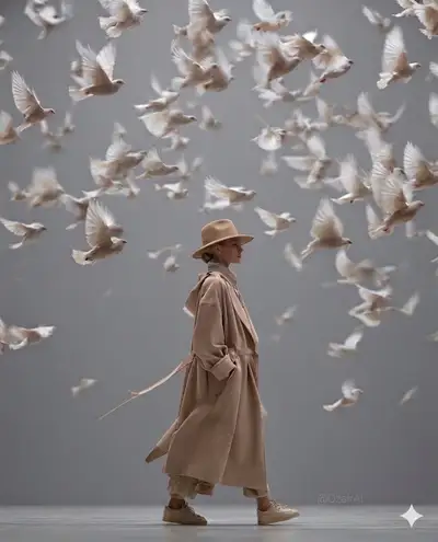 Ethereal Fashion Walk Through Doves