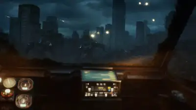 Epic Mecha Battle in Ruined Metropolis