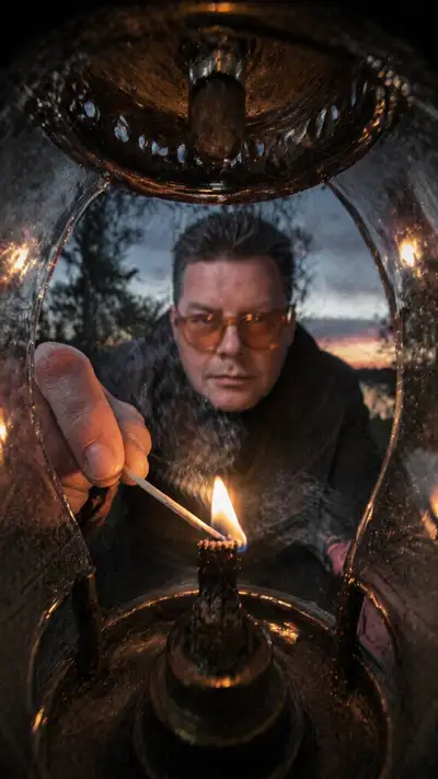Impossible camera view from inside a lantern chimney