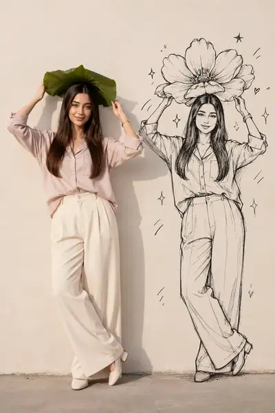 Retrato Editorial de Moda com Preservação de Identidade