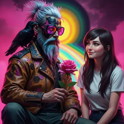 AI Friendship Scene with Reference Images