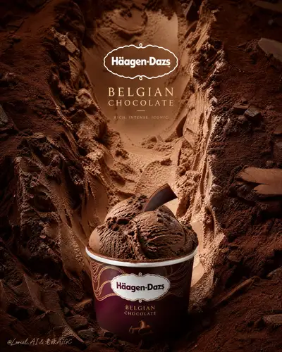 Ultra-Premium Haagen-Dazs Belgian Chocolate Poster
