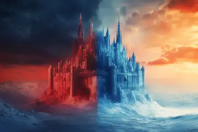 Frostfire Surreal Metamorphosis Prompt