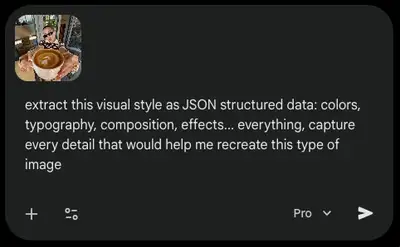 Extraia o estilo visual de qualquer imagem como JSON estruturado (Gemini)