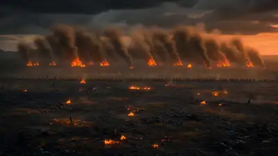 ダークファンタジー・ビーストライダーの火山平原での突撃
