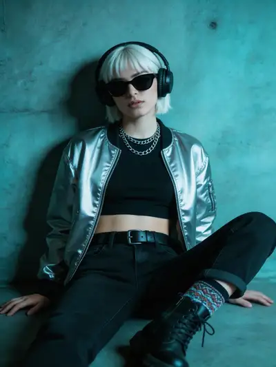 Cyberpunk Fashion Portrait Prompt