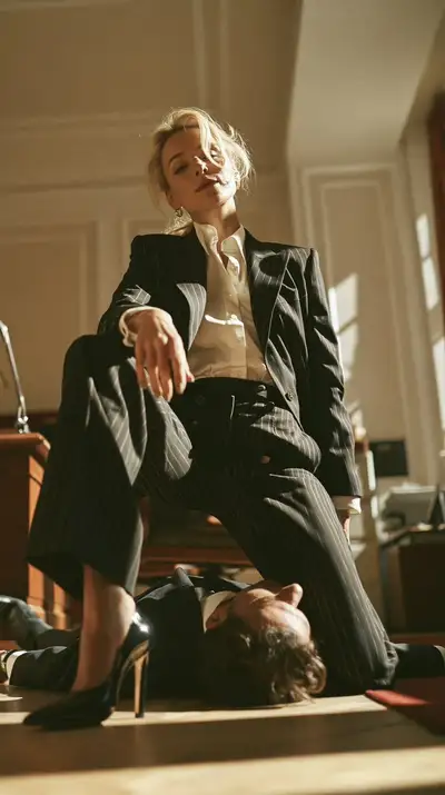 Fierce Businesswoman Dominating Editorial Shot