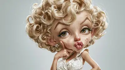 Retrato de Caricatura de Celebridad de Lujo