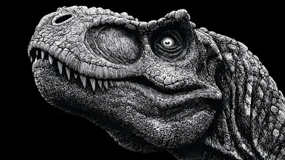 Bildgenerierung eines Tyrannosaurus Rex mit Stilreferenz