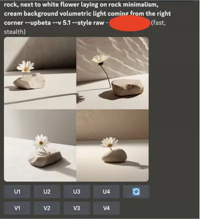 Minimalist Rock and White Flower
