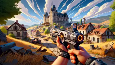FPS Weapon Hand in 2D Game Art Style