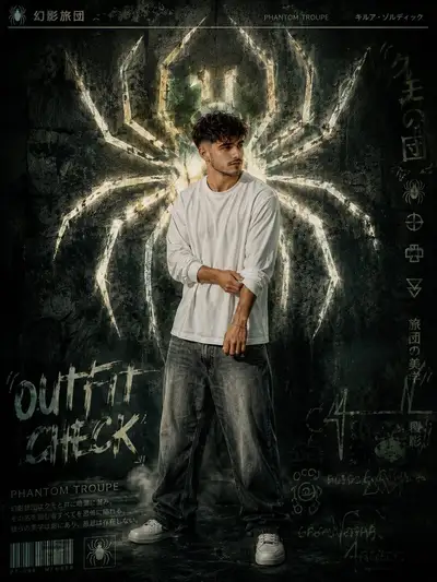 Anime Streetwear Poster with Phantom Troupe Spider Logo