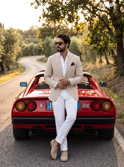 Classic Ferrari Fashion Portrait Prompt